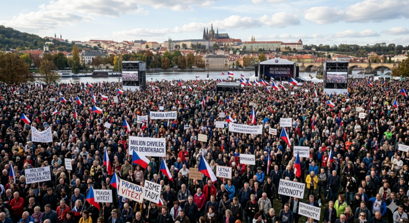 Политический кризис и массовые протесты в Праге: 250 тысяч человек на Летне