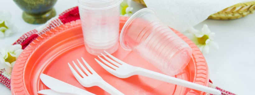 Пластик, Одноразовая посуда